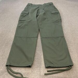 5.11 Tactical Series Pants Mens Large 34x32 Green Cargo Relaxed Workwear Outdoor